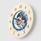 Beren in het Moonlight Boy Baby shower Gift Grote Klok (Hoek)