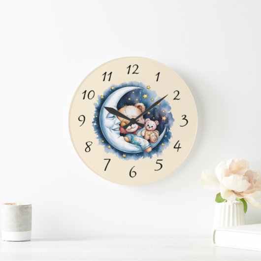 Beren in het Moonlight Boy Baby shower Gift Grote Klok (Huis)