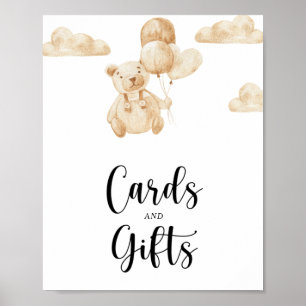 Beren kaarten en geschenken baby shower poster