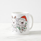 Beren kerstdieren met een laag Beer Koffiemok (Voorkant rechts)