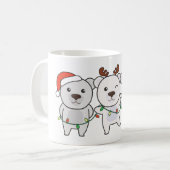 Beren kerstdieren met een laag Beer Koffiemok (Voorkant links)