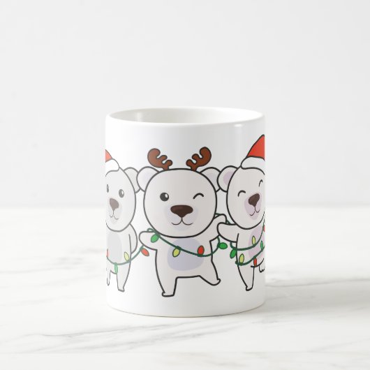 Beren kerstdieren met een laag Beer Koffiemok (Center)