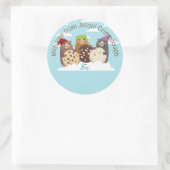 Beren Kerstkoekjes gepersonaliseerd op van Ronde Sticker (Tas)