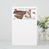 Beren knuffels briefpapier (Staand voorkant)