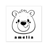 beren kop met zwarte en witte benaming  zelfinktende stempel (Design)