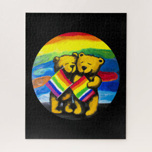 Beren Love Couple LGBT Rainbow Flag Legpuzzel