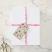 Beren met kerst in het Evergreen Forest Cadeaulabel (Met Touw)