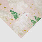 Beren met kerst in het Evergreen Forest Tissuepapier (Detail)