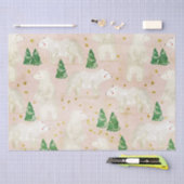 Beren met kerst in het Evergreen Forest Tissuepapier (Craft)