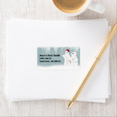 Beren met kerstpolen etiket (Insitu)