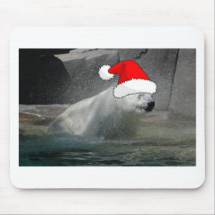 Beren met kerstpolen muismat