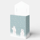 Beren met kerstpootkoek in sneeuw bedankdoosjes (Geopend)