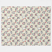 Beren met zwarte, witte en roze panda, rugzak fleece deken (Voorkant (Horizontaal))