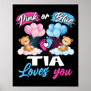 Beren nk Of Blauwe Tia Loves You Geslacht Reveal Poster