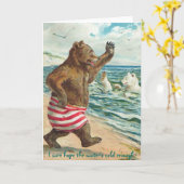 Beren ochtendzwemmen kaart (Gele Bloem)