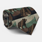 Beren op Camo Print stropdas (Opgerold)