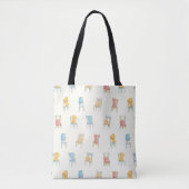 Beren op het patroon van stoelen tote bag (Voorkant)