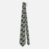 Beren op Marbled Blue/Tan Necktie Stropdas (Voorkant)