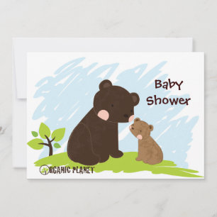 Beren Organic Planet Baby shower Invitations Kaart