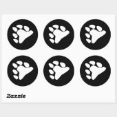 BEREN POOTSYMBOOL WIT RONDE STICKER (Vel)