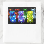 Beren Rechthoekige Sticker (Tas)