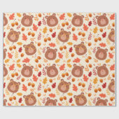 Beren schattige Herfst Cadeaupapier (Vlak)