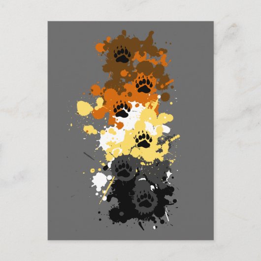 beren sporen briefkaart (Voorkant)