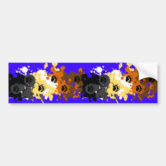 beren sporen bumpersticker (Voorkant)