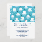 Beren van de Cute Polar in Santa Hats-kerstfeest Uitnodiging Briefkaart (Voorkant / Achterkant)