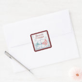 Beren van de Groeten Polar Vierkante Sticker (Envelop)