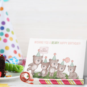 Beren van de schattige Partij Birthday Kaart