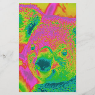 beren van fluorescerende koala briefpapier