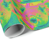 beren van fluorescerende koala cadeaupapier (Rol Hoek)