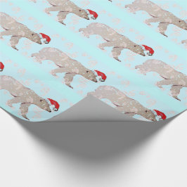 Beren van Paisley Santa Polar Cadeaupapier
