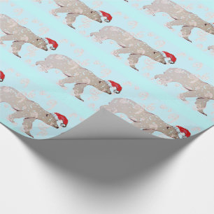 Beren van Paisley Santa Polar Cadeaupapier