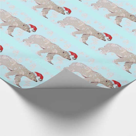 Beren van Paisley Santa Polar Cadeaupapier (Hoek)
