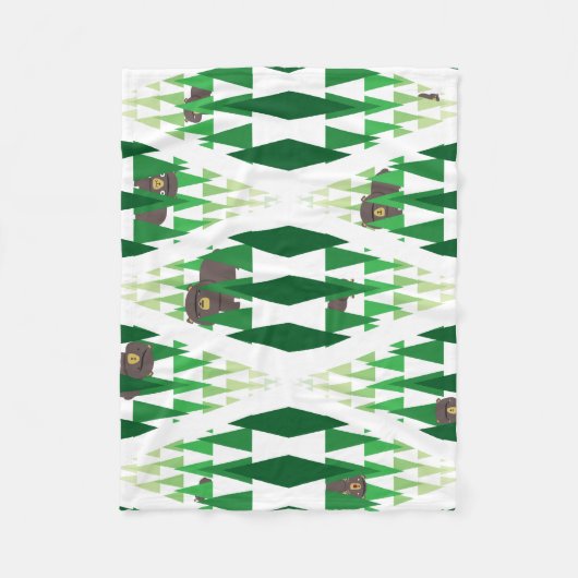 Beren Verborgen in bomen Fleece Deken (Voorkant)