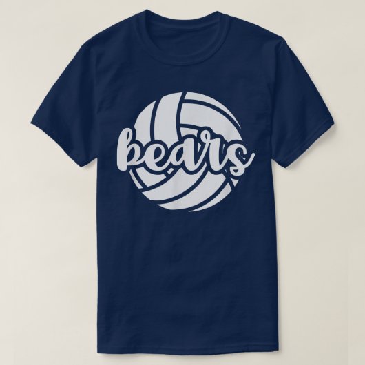 Beren Volleybalteam Mascot School Spirit Game Da T-shirt (Design voorkant)