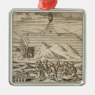 Beren voor het doden en villen van bemanningsleden metalen ornament