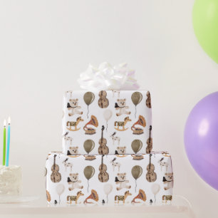  Beren voor kinderen, ballonnen, Rockpaarden Cadeaupapier