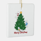 Beren voor pretkerstpolen keramisch ornament (Rechts)