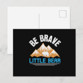 Beren - Wees dapper kleine beer Briefkaart (Voorkant / Achterkant)