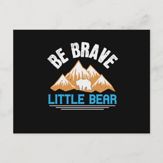 Beren - Wees dapper kleine beer Briefkaart (Voorkant)