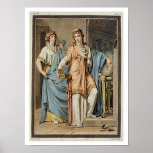 Berenice, kostuum for 'Berenice' by Jean Racine, f Poster