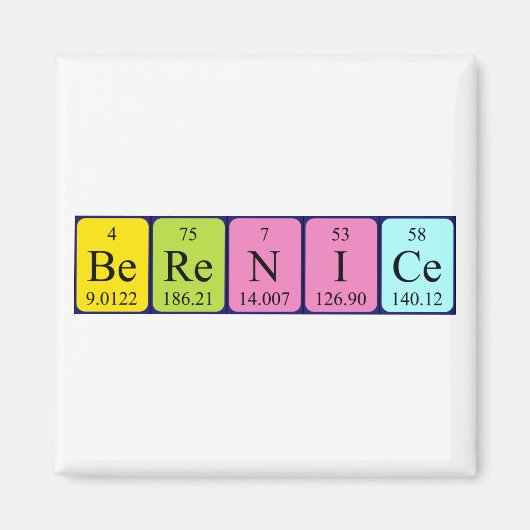 Berenice periodieke lijstnaam magnet magneet (Voorkant)