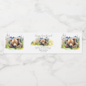 Berenjongens avontuur wacht babyshowers waterfles etiket (Enkel label)