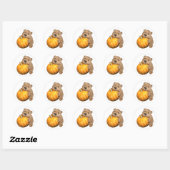 berenpompoen ronde sticker (Vel)