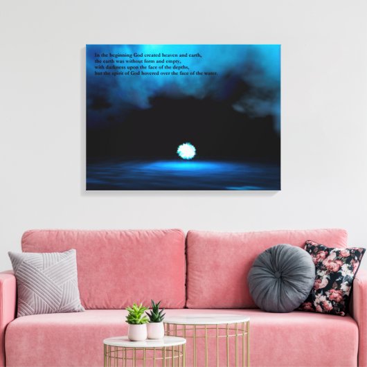 Bereshit - in het begin canvas afdruk (Insitu (Woonkamer))