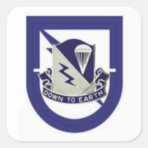 Beret Flash/DUI 1st Bn 507th Infanterieurs Vierkante Sticker