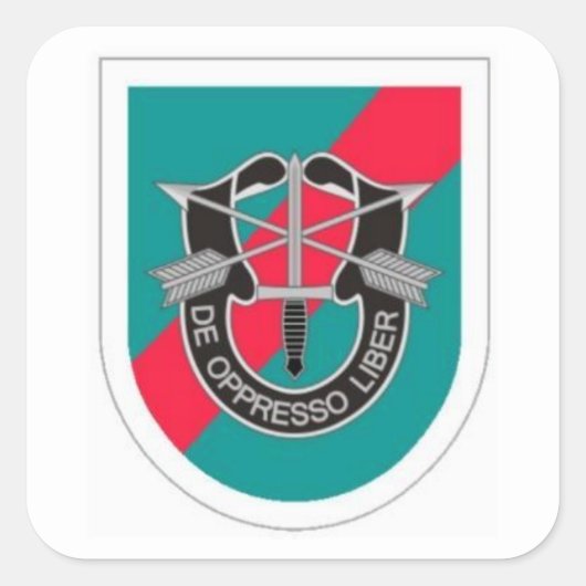 BERET FLASH/DUI 20TH SPECIAL FORCES GROUP STICKERS (Voorkant)